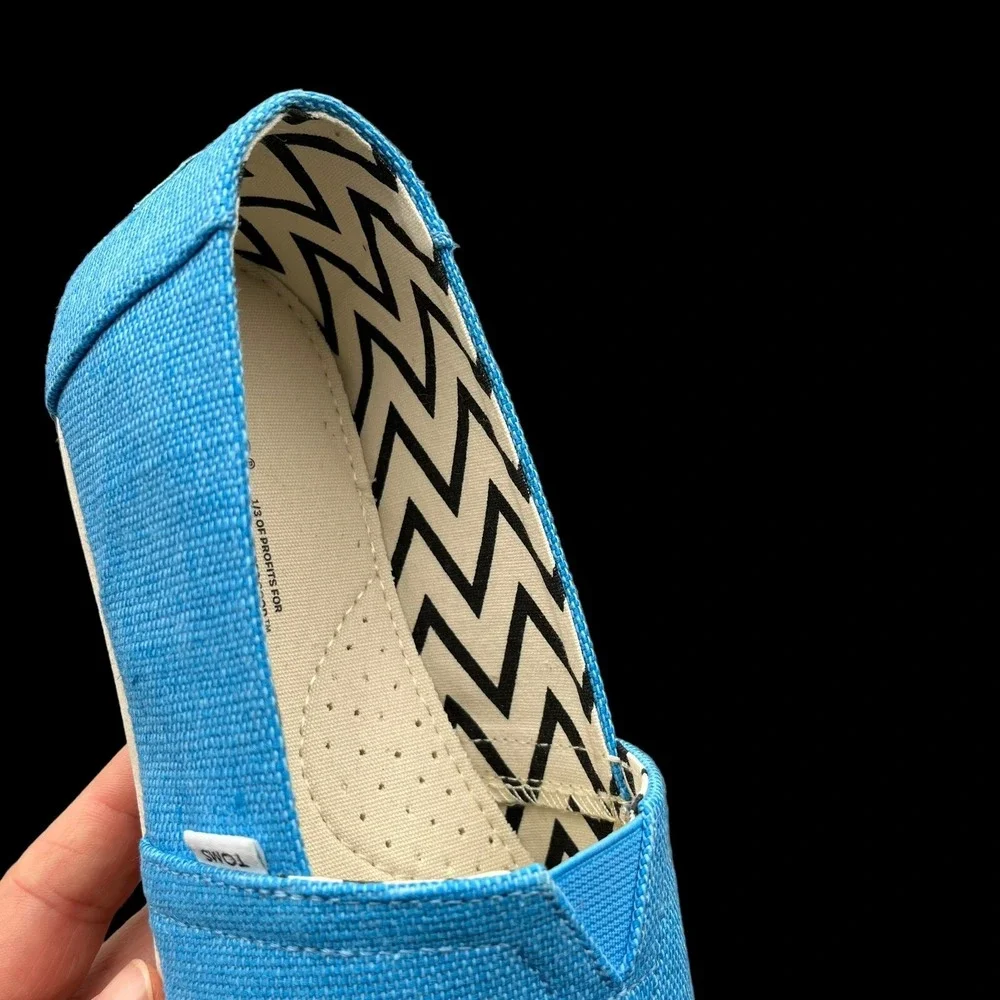 Toms Alpargata Women's Slip on Casual Shoes‎ Size 8 Blue Lightweight Comfort